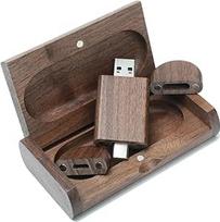 USB atmintinė 3.0-32GB OTG USB C atminties kortelė 32GB "2-in-1" C tipo atmintinė Mini Walnut Box Memory Stick išorinis rašiklis, skirtas "MacBook Pro", "Android" mobiliajam telefonui, nešiojamajam kompiuteriui, planšetiniam kompiuteriui ir kompiuteriui