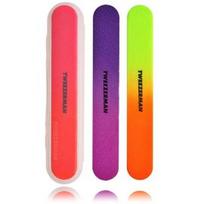 Tweezerman Neon Nail Files nagų priežiūros rinkinys (3 x dildė + dėklas) - 1 vnt.