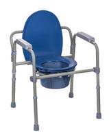 ActionMed KT100AM sulankstoma tualeto kėdė 3in1, reguliuojamo aukščio, iki 120kg, mėlyna, pilka