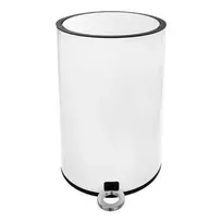 Metalinė šiukšliadėžė balta 6 l