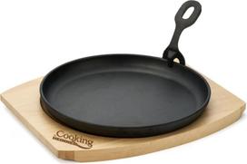 Keptuvė steikams su medine baze ketaus 22cm HR-YT-912 HEINNER