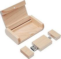 Klevo medžio dėžutė USB C atmintinė 64GB, OTG USB C rašiklinis diskas, USB 2.0 ir USB C atmintinės, C tipo atminties kortelė USB A + USB C "Android" išmaniajam telefonui