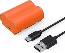 SMALLRIG akumuliatorius 2400 mAh USB-C fotoaparato akumuliatorius "Fujifilm" NP-W235 X-T5, X-T4, GFX100S, 2,5H visiškai įkrautas fotoaparato akumuliatorius "Fujifilm" X-T5, X-T4, X-H2S, X-H2, GFX50S II, VG-XT4, X-S20, oranžinis - 4970