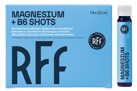 RFF Magnesium + B6 Shots (25 ml) buteliukai, 14 vnt.