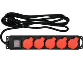 Prailgintojas elektros 5 lizdų IP44 3 m 1,5 mm² YATO (YT-81242)