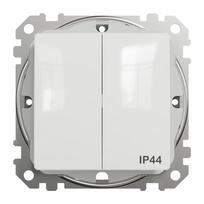 Jungiklis SCHNEIDER SEDNA DESIGN, 2 klav., IP44, balt.spalv.