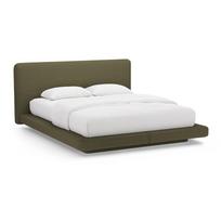 Žalios spalvos dvigulė lova audiniu dengta 180x200 cm Linea – Micadoni