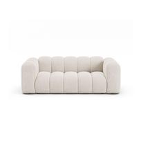Kreminės spalvos sofa iš šenilinio audinio 200 cm Lupine – Micadoni