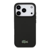 Lacoste Iconic Petit Pique MagSafe dėklas + Wallet skirtas Apple iPhone 17 Pro juodos spalvos