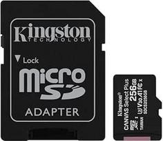 "Kingston" 256GB "microSDHC Canvas Select Plus" 100MB/s A1 10 klasės UHS-I atminties kortelė ir adapteris (SDCS2/256GBET)