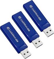 "LinkMore" 64GB (3 pakuotės) EJECT32 USB atmintinė - USB 3.2 ištraukiama atmintinė, išstumiama konstrukcija, didelės spartos miniatiūrinis diskas, skirtas PC, Mac, nešiojamiesiems kompiuteriams, automobilių garso aparatams, išmaniesiems televizoriams - "