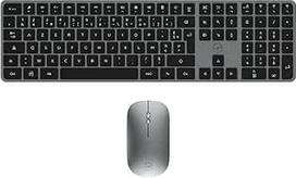 "Mobility Lab" CP430W - belaidės klaviatūros ir pelės derinys - AZERTY, 2,4 GHz USB + 3x "Bluetooth", 15 multimedijos nuorodų, greitas įkrovimas per USB-C - "Windows