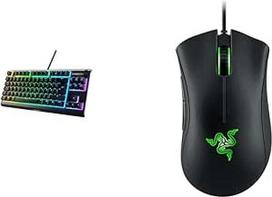 "SteelSeries Apex 3 TKL" - RGB žaidimų klaviatūra ir "Razer DeathAdder Essential" (2021) - pagrindinė žaidimų pelė su 6 400 DPI optiniu jutikliu