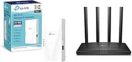 "TP-Link RE500X WiFi" 6 WLAN stiprintuvo kartotuvas AX1500 ir dviejų dažnių WLAN maršrutizatorius "Archer C80