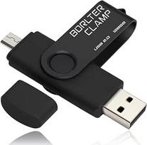 128GB OTG USB atmintinė Dviguba USB atmintinė su "Micro USB" jungtimi, skirta "Android" išmaniesiems telefonams, planšetiniams kompiuteriams ir kompiuteriams (juoda)