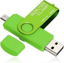 128GB OTG USB atmintinė su dviguba USB 3.0 atmintine ir "Micro USB" jungtimi, skirta "Android" išmaniesiems telefonams, planšetiniams kompiuteriams ir kompiuteriams (žalia)
