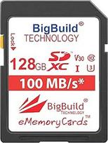 128GB UHS-I U3 100MB/s atminties kortelė, skirta "Olympus Tough TG 6" 10 klasės SDXC fotoaparatui