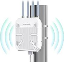 AX3000 Didelio nuotolio lauko "WiFi 6 Mesh" WLAN kartotuvas, WN573HX3 dviejų juostų 3000Mbit/s Gigabit PoE prieigos taškas (AP)/WLAN stiprintuvas lauke (4 x 8dBi antenos, IP67 apsauga nuo oro sąlygų, +256 įrenginių)