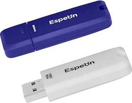 Espeon 2 pakuotės 64GB USB 3.1 USB atmintinės guminė korpuso apsauga Classic White Blue