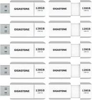 GIGASTONE 128GB "Flash" diskas (10 vnt.) Z60 USB 3.2 Gen 1, 120MB/s itin greitas, be dangtelio, duomenų saugykla, atsarginė kopija, skirta kompiuteriui, kompiuteriui, televizoriui ir automobiliui, suderinama su USB 2.0/3.0/3.1