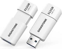 GIGASTONE 512GB "Flash" diskas (2 vnt.) Z60 USB 3.2 Gen 1, 120MB/s itin greitas, be dangtelio, duomenų saugykla, atsarginė kopija, skirta kompiuteriui, kompiuteriui, televizoriui ir automobiliui, suderinama su USB 2.0/3.0/3.1