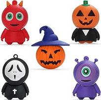 LEIZHAN 32GB USB atmintinė su dideliu greičiu, silikoninė, Helovino karikatūra, "Flash Memory Stick Pen Drive", nešiojamasis kompiuteris, "Windows" (32GB, Helovinas)