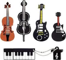 LEIZHAN 5 x 16GB USB atmintinė Didelio greičio silikoninis muzikinis instrumentas Karikatūra Flash Memory Stick Pen Drive Nešiojamasis kompiuteris PC Windows