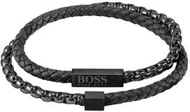Hugo Boss Madinga juoda vyriška apyrankė „Blended 1580150“