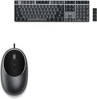 SATECHI Aliuminio C1 Kabelgebundene USB C Maus ir Slim W3 Tastatur JAV QWERTY rinkinys