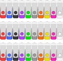 TEWENE USB atmintinė 2GB USB atmintinė 2.0 Flash Drive 100 vnt. USB atmintinė su raktų pakabuku ir lipduku