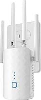 WLAN stiprintuvas, 1200Mbit/s WiFi kartotuvas su 4 x 180° pasukama antena Dviejų dažnių 2,4 GHz + 5 GHz WiFi kartotuvas su WPS 1200Mbit/s su LAN/WAN prievadu Lengvas nustatymas Suderinamas su 99 % WLAN įrenginių