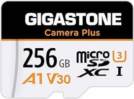 [GIGASTONE] Micro SD kortelė 256GB kamera plius veiksmo kamera Sporto kamera Didelio greičio 100MB/s vaizdo įrašymas 4K UHD A1 V30 U3 10 klasės su adapteriu