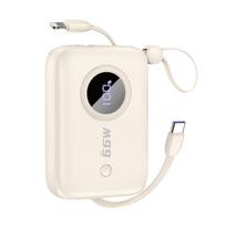 Powerbank 10000 Mah Su Usb-c / "iphone Lightning" Laidu, Smėlio Spalvos
