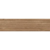 Mexen Western Wood Glazūruota stačiakampė 1 rūšies riešutų išvaizdos siena plytelė 120 x 30 cm, matinė