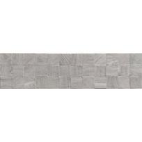 Mexen Riga Lyon Grey šlifuota akmens masės plytelė škliusta rekt. G1, sieninė medžio imitacijos plytelė 120 x 30 cm,