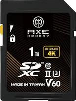"AXE MEMORY" 1 TB SD kortelės skaitymo greitis iki 245MB/s UHS-II U3 V60 4K UHD Professional SDXC atminties kortelė
