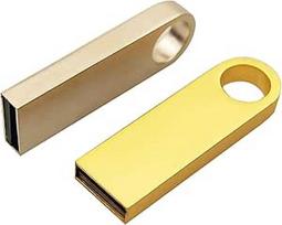 "Ellenne Pendrive" USB metalinis raktas 32 64GB 128GB raktų pakabukas Lauko saugykla Vandeniui atsparus kompiuterio nešiojamasis nešiojamasis kompiuteris A001 (128GB, aukso spalvos)