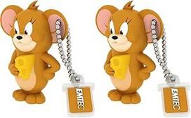 "Emtec" HB103 Diamond HB Jerry 16GB USB 2.0 atmintinė - įvairiaspalvė, su A tipo prievadu, 15MB/s skaitymo sparta, dangtelis (2 vnt.)