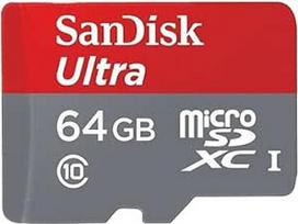 "Sandisk microSDXC" 64GB Ultra Class 10 80MB/s su SD adapteriu