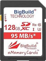 128GB UHS-I U3 95MB/s atminties kortelė, skirta Nikon D3400, D3500, D500, D5300, D5500, D5600, D610, D7200, D750, D7500, D850 fotoaparatams