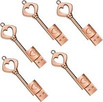 leizhan 32GB metalinis USB 3.0 "Flash" diskas Kompiuterio atminties kortelė Išorinė atminties kortelė Romantiška dovana USB lazdelės Dovana išleistuvių vakarėliui (5 vnt.)
