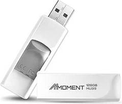 MMOMENT MU39 128GB USB 3.1 Gen1 atmintinė, skaitymo sparta iki 100MB/s, ištraukiamo dizaino nykštukinė atmintinė