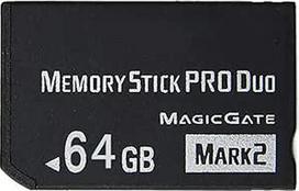 SHEAWA 64GB didelės spartos "Memory Stick MS Pro Duo" atminties kortelė, skirta "Sony PSP" ir "Cybershot" fotoaparatams