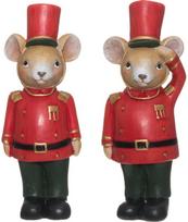 Kalėdinė dekoracija MOUSE SOLDIER RED, 17 cm