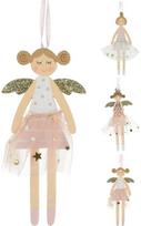 Kalėdinė pakabinama dekoracija ANGEL WITH GLITTER, 14,2 cm