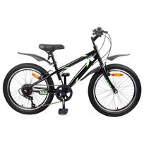 Vaikų Dviratis 20 Colių 6-Speed 6-11 metų amžiaus Juoda