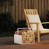 Stovas malkoms, balta, 40x40x40 cm, šaltai valcuotas plienas