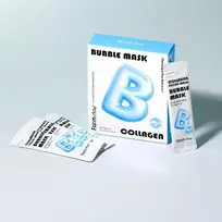 FARMSTAY COLLAGEN BUBBLE veido kaukės (5 ml x 20 vnt.)
