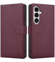 Raudonas atverčiamas dėklas Samsung Galaxy S26 telefonui "Tech-Protect Wallet"