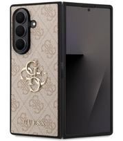 Rožinis dėklas Samsung Galaxy Z Fold 7 telefonui "Guess PU 4G Metal Logo Case"